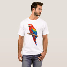 Camisa de água-marinha vibrante de Arara Escarlate