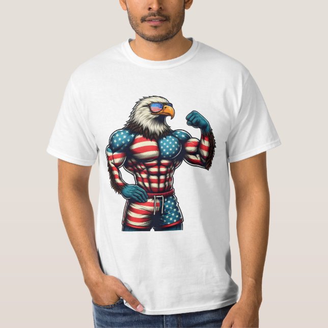 camisa de águia patriótica, águia patriótica (Frente)