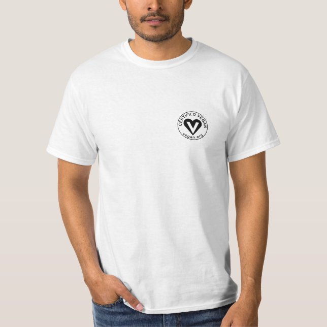 Camisa de algodão certificada do Vegan com parte (Frente)