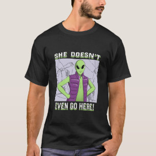Camisa de Alienígena de rosto decepcionada