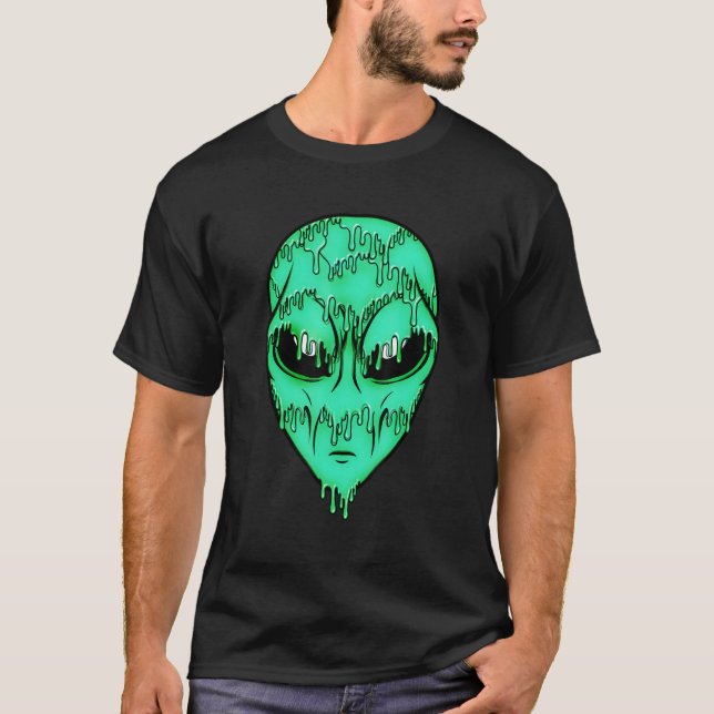 Camisa de Alienígena verde tripla - Face Alienígen (Frente)