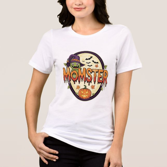 Camisa de alta qualidade "Momster" do Halloween (Frente)