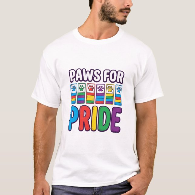 Camisa de Amante de Animal com Impressão de Pata A (Frente)