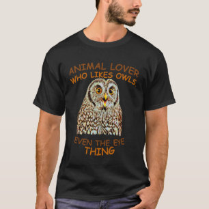 Camisa de amante de animal engraçado de coruja par