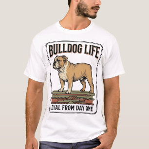 Camisa de Amante de Bulldog Arte de Cachorro Grava
