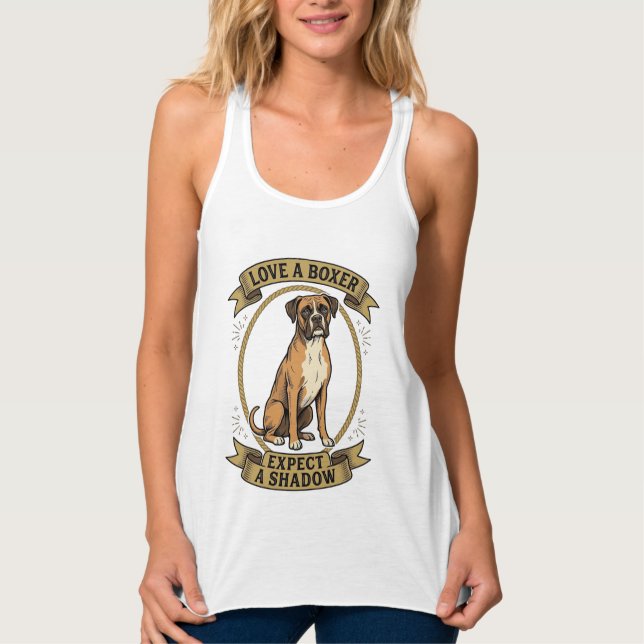 Camisa de Amante de Cachorro Boxer com Gravação Vi (Frente)