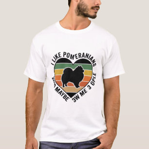 Camisa de Amante de Cachorro Citação Coração Pomer