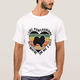 Camisa de Amante de Cachorro Citação Coração Pomer