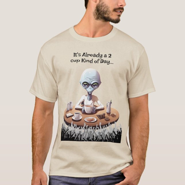 Camisa de amante de café alienígena (Frente)