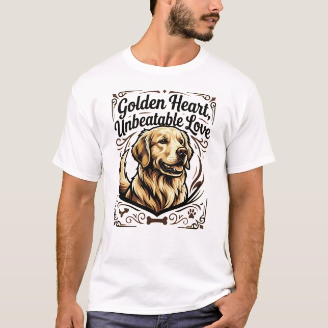 Camisa de Amante de Golden Retriever Presente Vint (Frente)