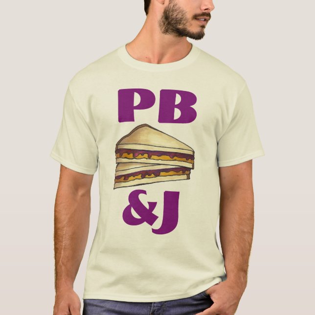 Camisa de amendoim PB&J e sanduíche de gelatina (Frente)