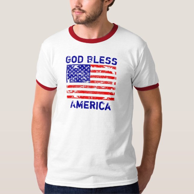 Camisa de América T dos deus abençoe (Frente)