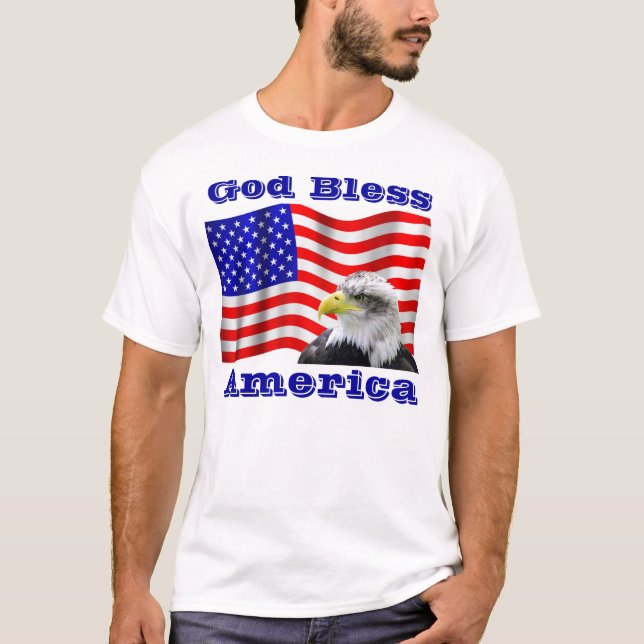 Camisa de América T dos deus abençoe (Frente)