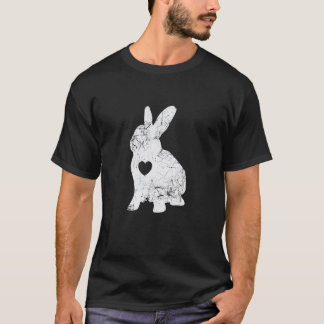 Camisa de Amor de Coelho Fofo I Silhueta de Coelho