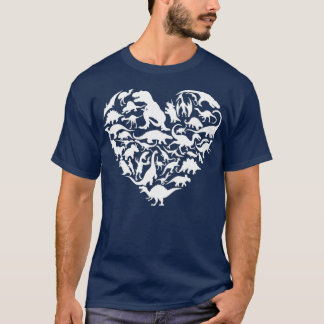 Camisa De Amor De Dinossauro Para Meninos Meninos