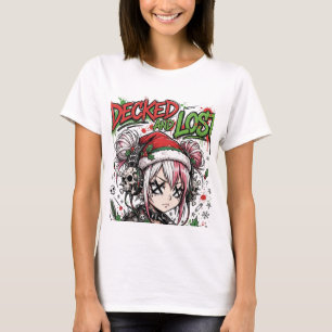 Camisa de Anime de Natal Punk Presente para Adoles