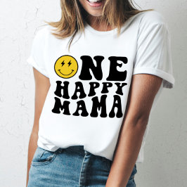 Camisa de aniversário combinando para mamãe feliz