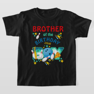 Camisa de aniversário da boliche Irmão do menino d