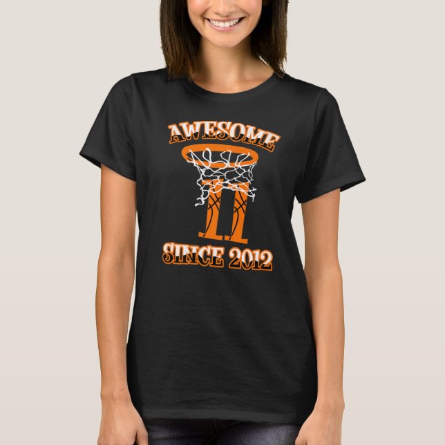 Camisa De Aniversário De 11 De Basquete Para Rapaz (Frente)