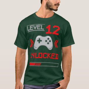 Camisa de aniversário de 12 de nível 12 desbloquea