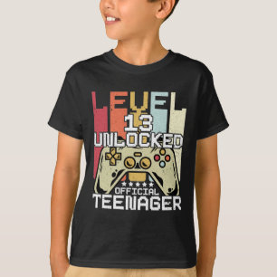 Camisa de aniversário de 13. Nível 13 desbloquea