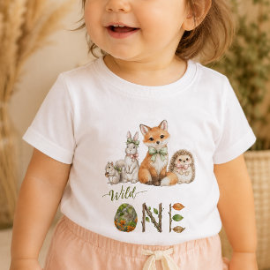 Camisa de aniversário de 1 ano para bebês com anim
