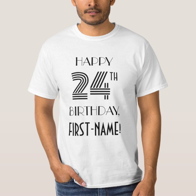 Camisa de Aniversário de 24 Anos com Estilo Art De (Frente)