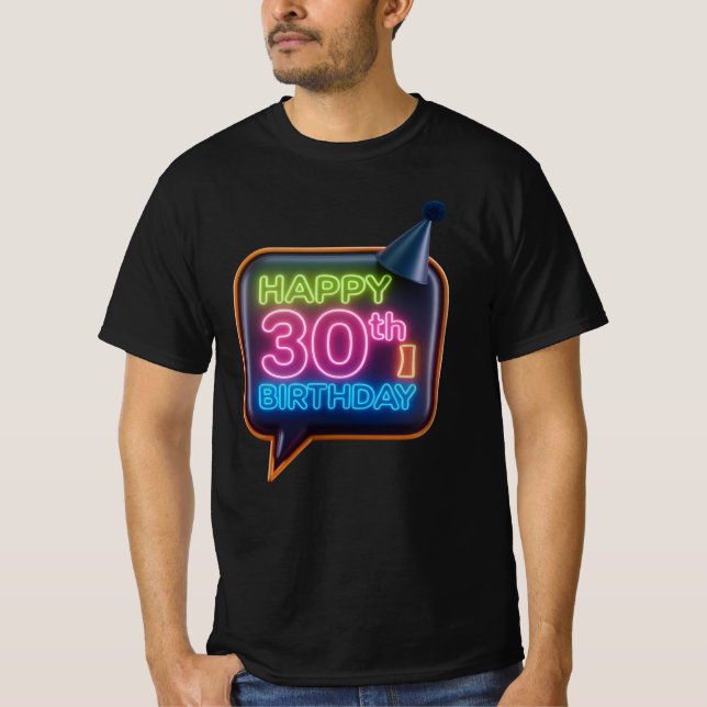 Camisa de aniversário de 30 anos feliz (Frente)