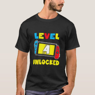 Camisa de Aniversário de 4 anos desbloqueada nível