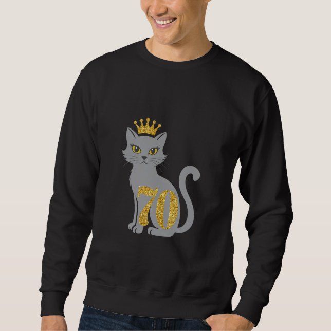 Camisa de aniversário de 70 para gato (Frente)