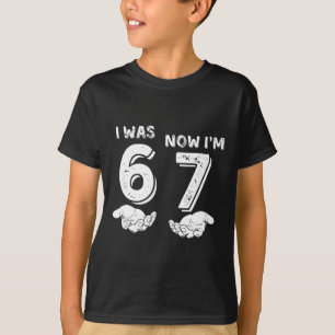 Camisa de Aniversário de 7 Anos Era 6 Agora Sou 7