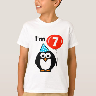 Camisa de aniversário de 7 anos para crianças com