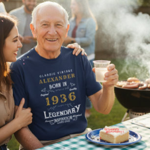 Camisa de aniversário de 90 personalizada - Nascer