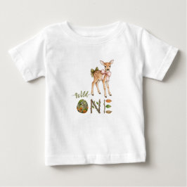Camisa de aniversário de bebê Deer Wild One