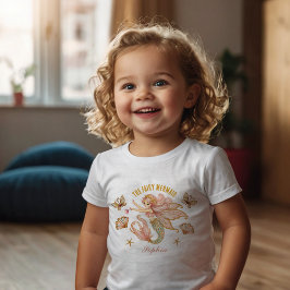 Camisa de Aniversário de Bebê Fada Mágica Sereia