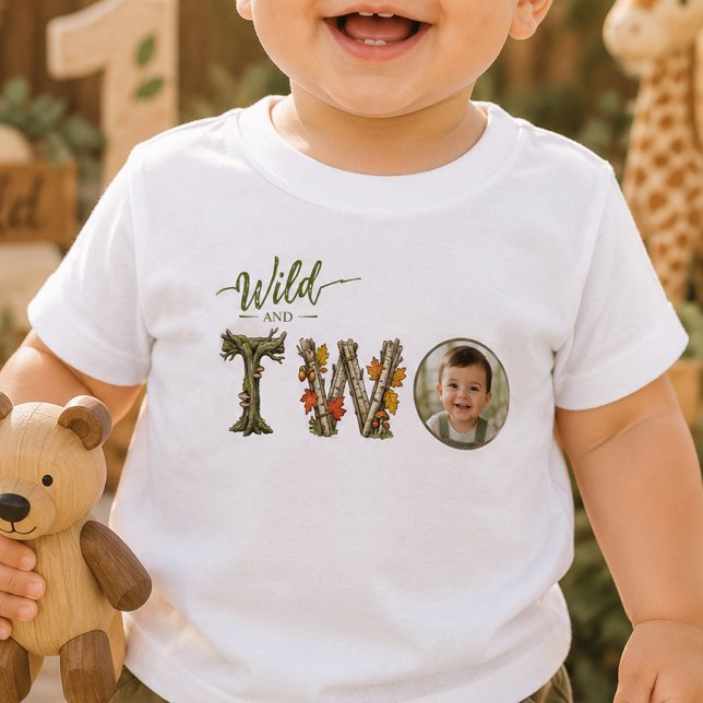 Camisa de Aniversário de Bebê Selvagem e DOIS com  (Criador carregado)