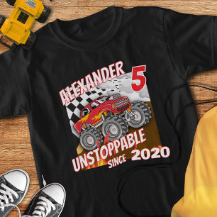 Camisa de aniversário de caminhão monstro personal