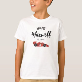 Camisa de Aniversário de Carro de Corrida