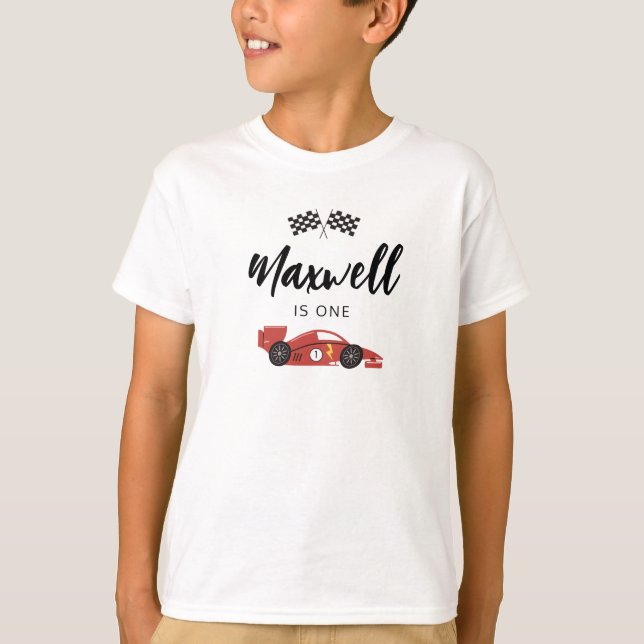 Camisa de Aniversário de Carro de Corrida (Frente)