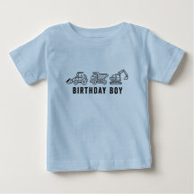 Camisa de Aniversário de Construção para Meninos P