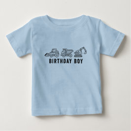 Camisa de Aniversário de Construção para Meninos P