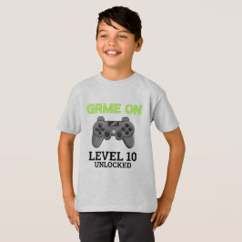 Camisa de Aniversário de Controle de Nível de Jogo