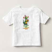Camisa de aniversário de dinossauro bonito para Ve