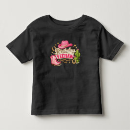 Camisa de aniversário de menina pequena Yeehaw | C