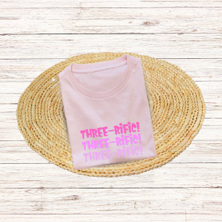 Camisa de aniversário de três anos para crianças