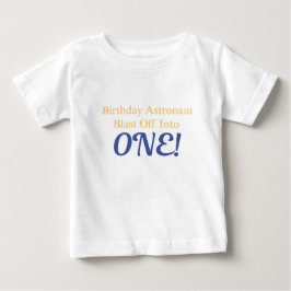 Camisa de Aniversário de Um Astronauta Blast Off