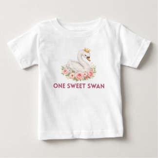 Camisa de Aniversário de Um Doce Cisne