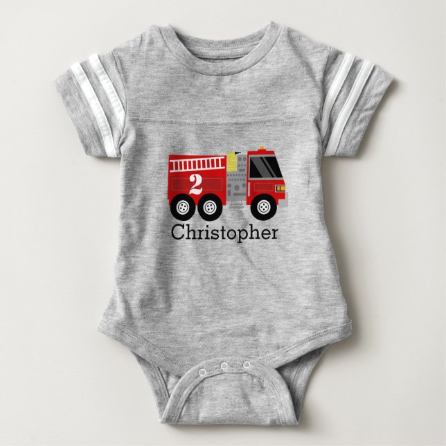 Camisa de Aniversário do Caminhão de Fogo (Frente)