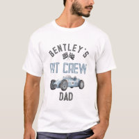 Camisa de aniversário do Pai da Tripulação Azul