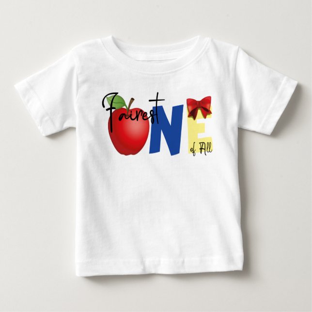 Camisa de aniversário inspirada na Branca de Neve (Frente)